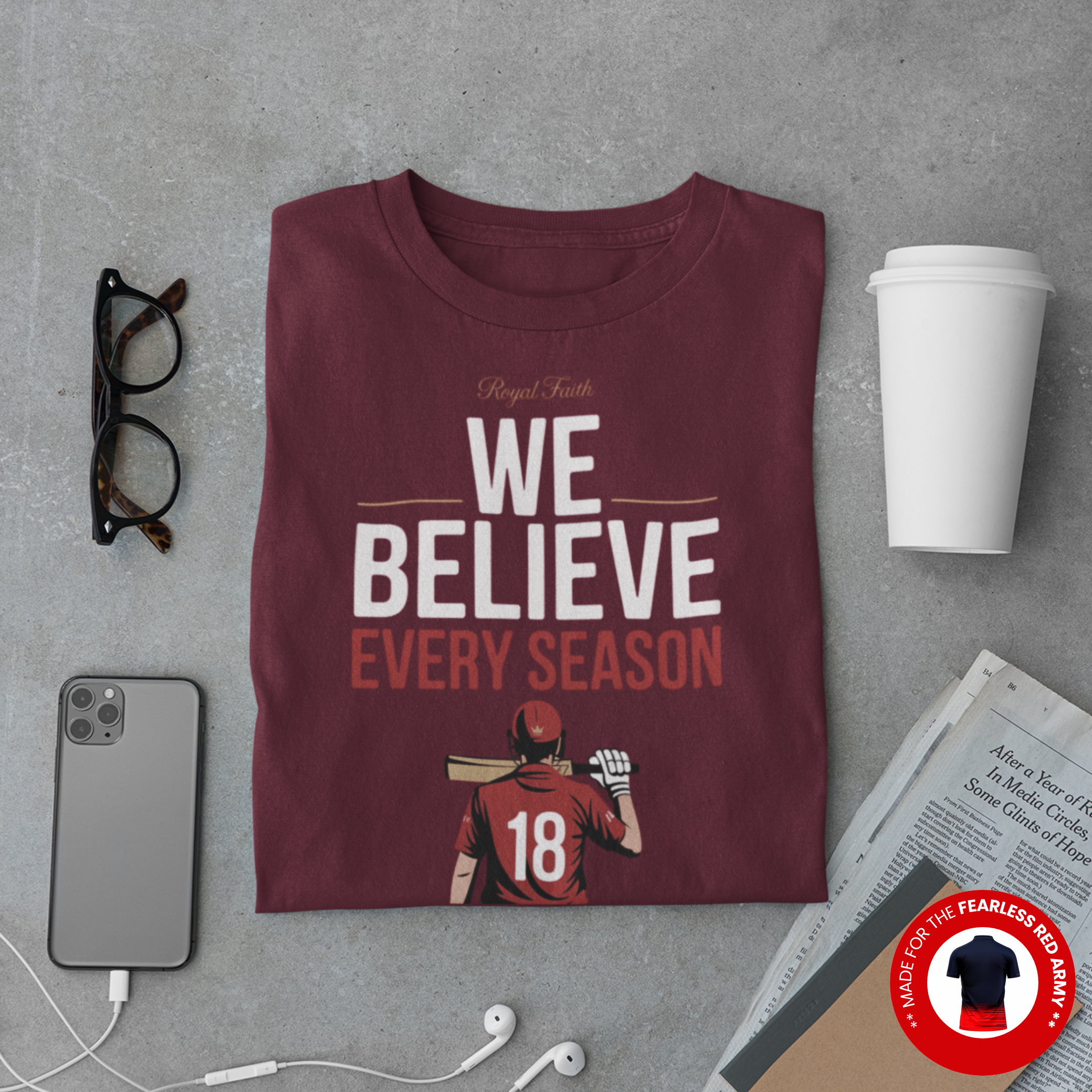Royal Faith Supporter Cricket T-Shirt