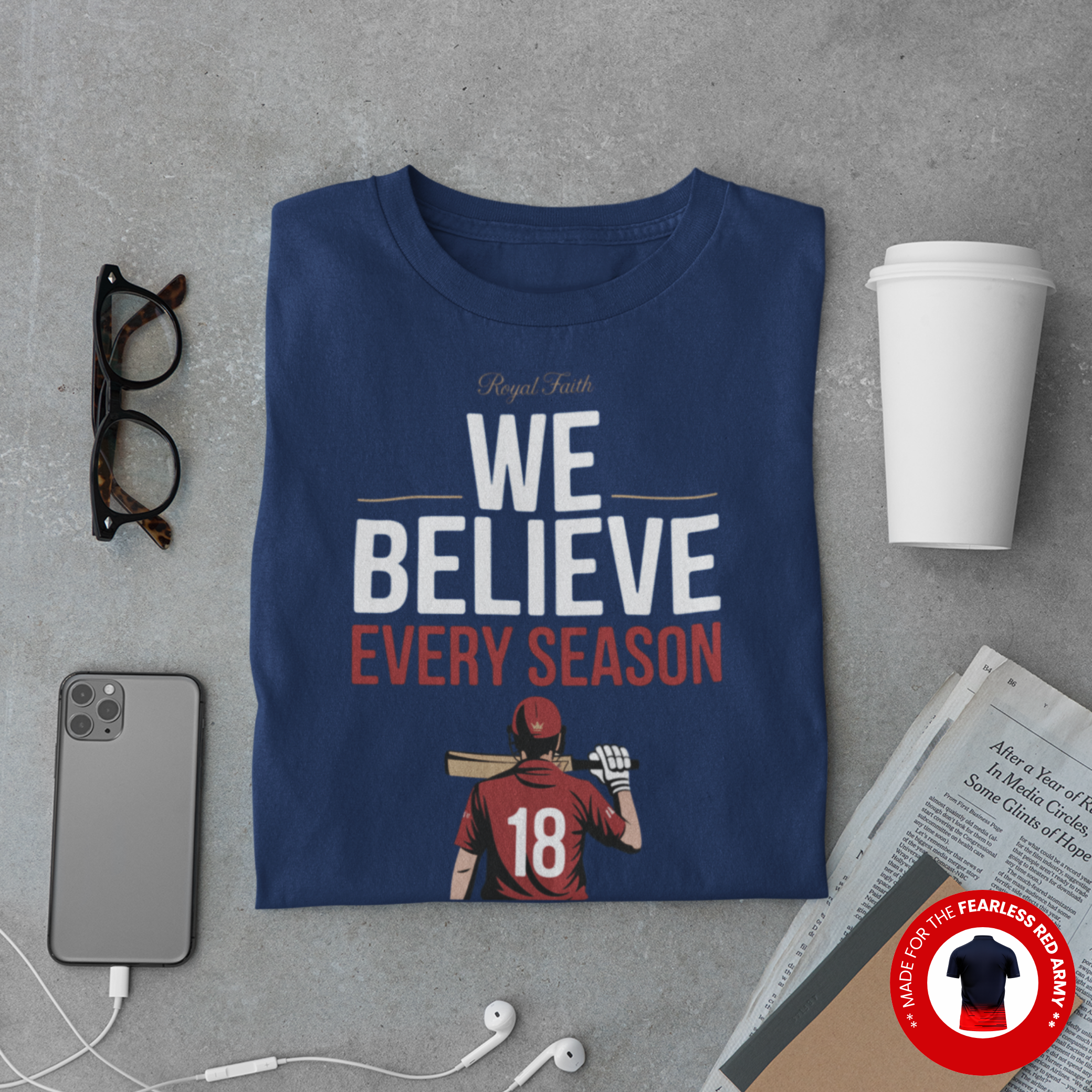 Royal Faith Supporter Cricket T-Shirt