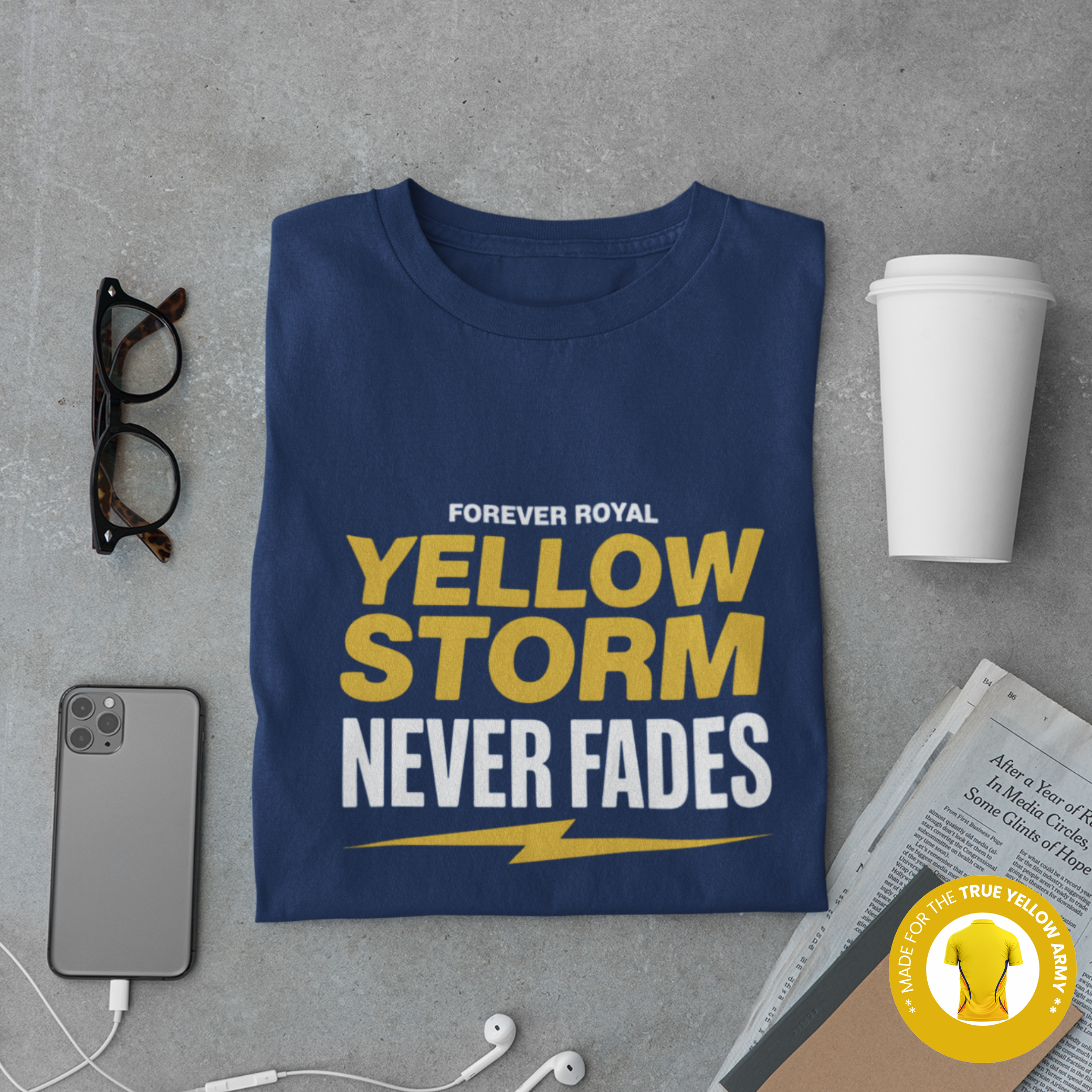Forever Royal Yellow Cricket T-Shirt
