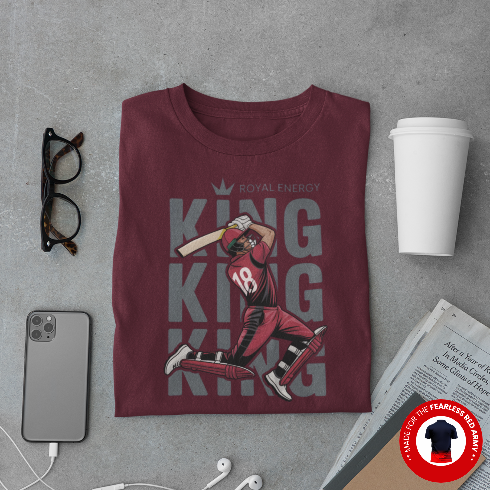 King Energy Cricket T-Shirt