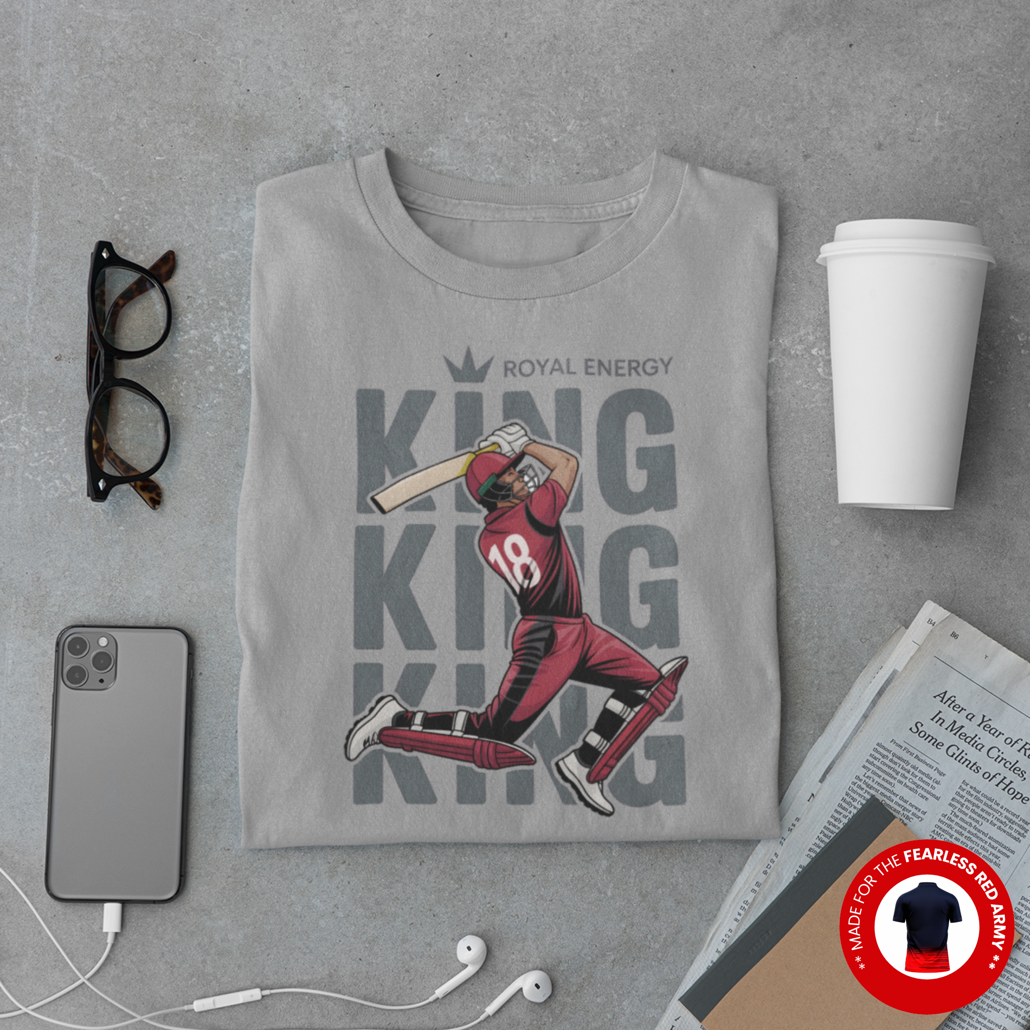 King Energy Cricket T-Shirt