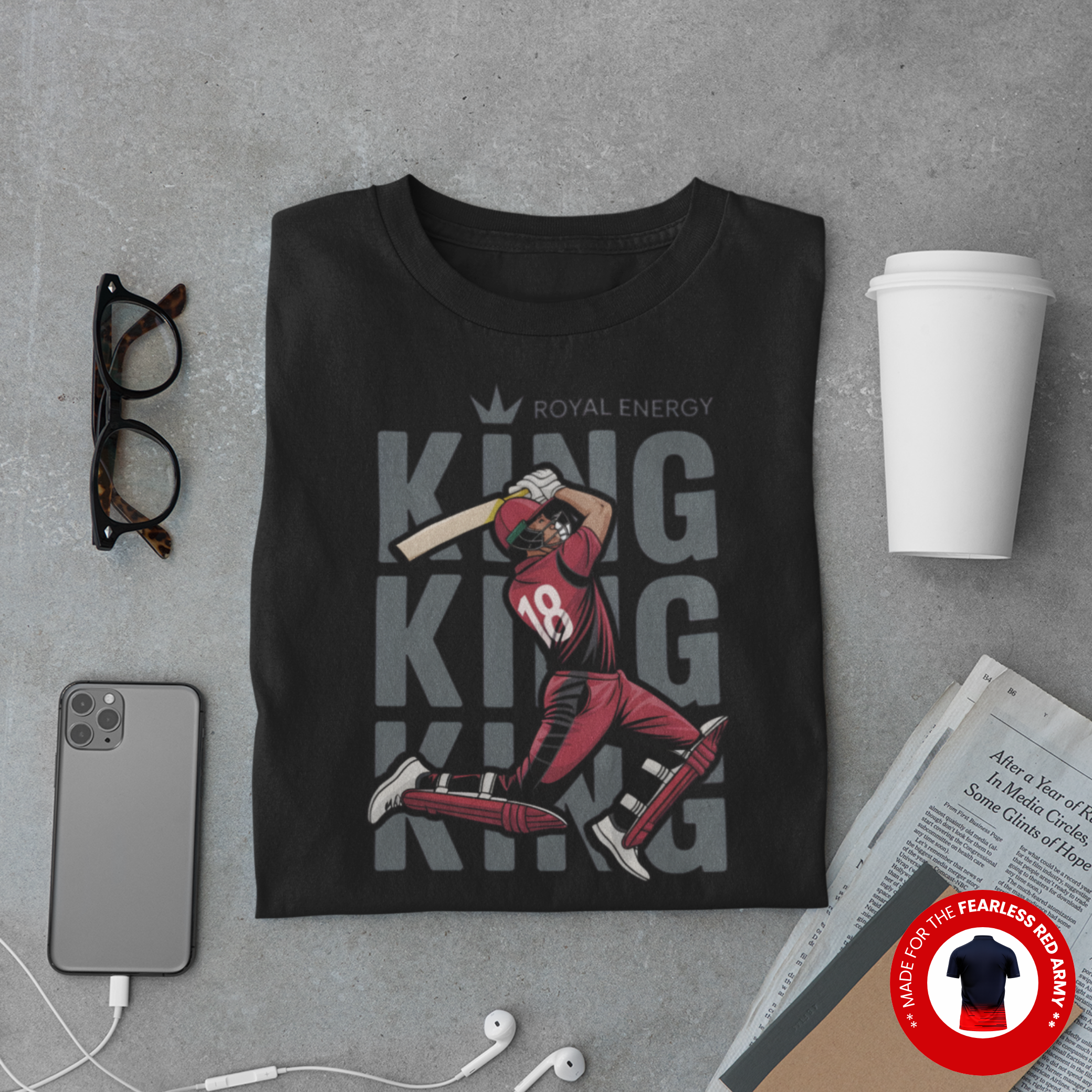 King Energy Cricket T-Shirt